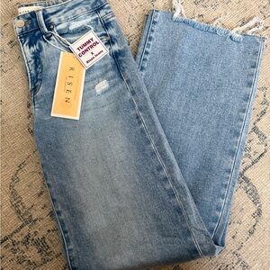 Risen Women's Blue Flare Jeans